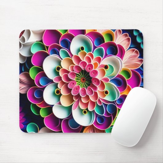 3D-Farbpapier - Blume Mousepad (Mit Mouse)