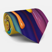3D-Farbspritzer Krawatte (Gerollt)