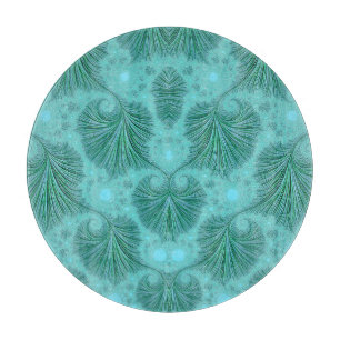 3D-Farbtöne des originalen grünen Fraktal Designs Schneidebrett