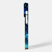 3D-Farbtöne von Blau Case-Mate iPhone Hülle (Rückseite / Links)
