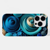 3D-Farbtöne von Blau Case-Mate iPhone Hülle (Rückseite (Horizontal))