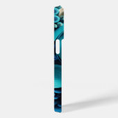 3D-Farbtöne von Blau Case-Mate iPhone Hülle (Rückseite / Rechts)