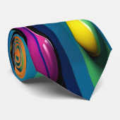 3D-Farbtropfen-Halskrawatte Krawatte (Gerollt)
