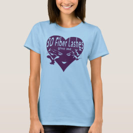 3D-Faserleine geben mir Flügel (lila Overlay) T-Shirt