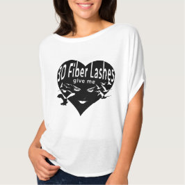 3D Fiber Lashes Give Me Wings (black overlay) T-Shirt
