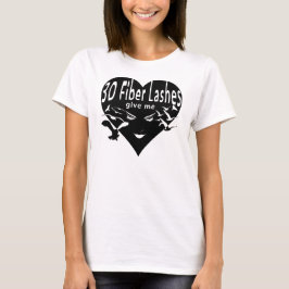 3D Fiber Lashes Give Me Wings (black overlay) T-Shirt