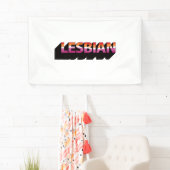 3D-Flag LESBIAN Banner (Insitu)