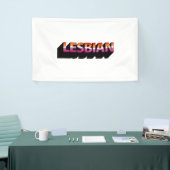 3D-Flag LESBIAN Banner (Messeveranstaltung)