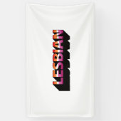 3D-Flag LESBIAN Banner (Vertikal)