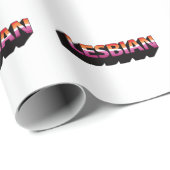 3D-Flag LESBIAN Geschenkpapier (Rolleneckpunkt)