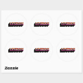 3D-Flag LESBIAN Runder Aufkleber (Blatt)