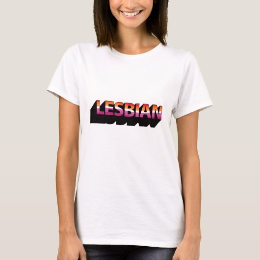3D-Flag LESBIAN T-Shirt (Vorderseite)