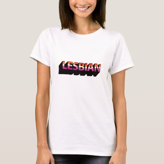 3D-Flag LESBIAN T-Shirt (Vorderseite)