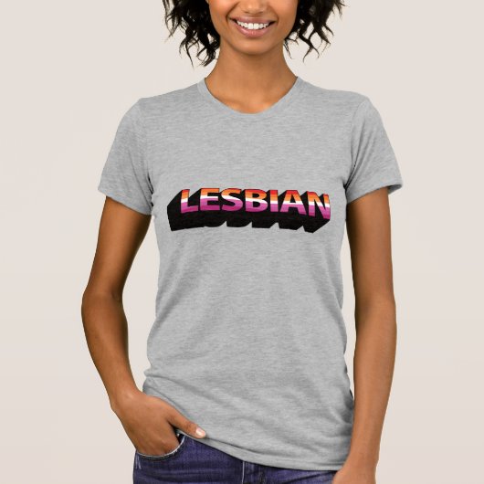 3D-Flag LESBIAN T-Shirt (Vorderseite)