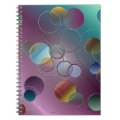 3D-Floating-Circles-Notebook Notizblock (Vorderseite)