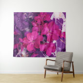 3D Floral Fuchsia & Purple Marble Wandteppich (Beispiel (Horizontal))