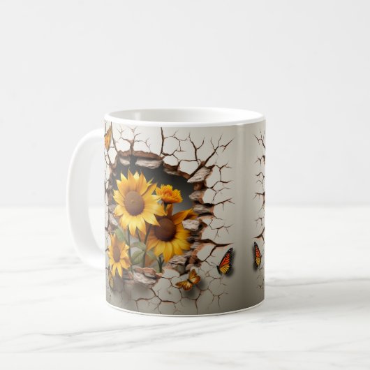 3D Floral Mug Kaffeetasse (Vorderseite Links)