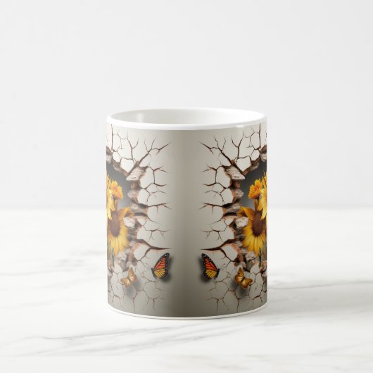 3D Floral Mug Kaffeetasse (Mittel)