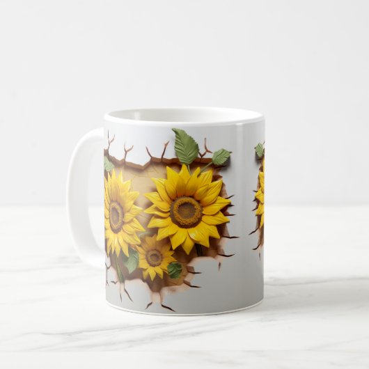 3D Floral Mug Kaffeetasse (Vorderseite Links)