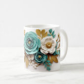 3D Floral Mug Kaffeetasse (VorderseiteRechts)