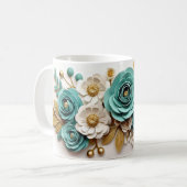 3D Floral Mug Kaffeetasse (Vorderseite Links)