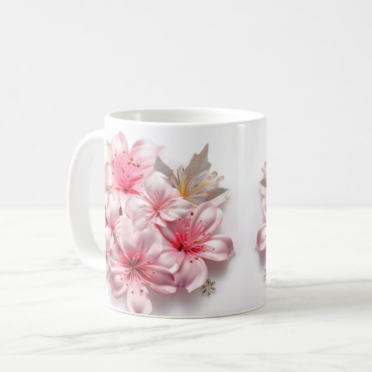 3D Floral Mug Kaffeetasse (Vorderseite Links)