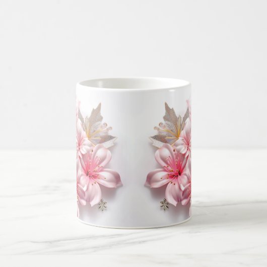 3D Floral Mug Kaffeetasse (Mittel)