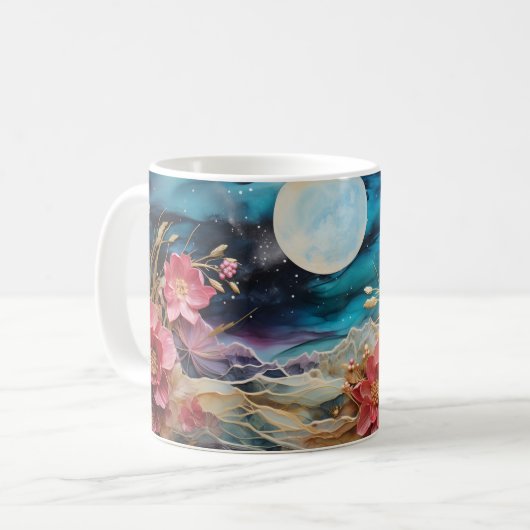 3D Floral Mug Kaffeetasse (Vorderseite Links)