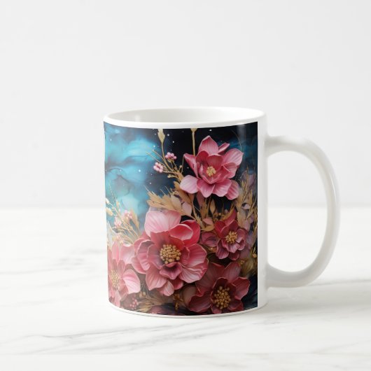 3D Floral Mug Kaffeetasse (Rechts)