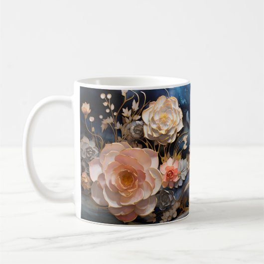 3D Floral Mug Kaffeetasse (Links)