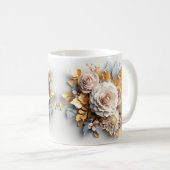 3D Floral Mug Kaffeetasse (VorderseiteRechts)