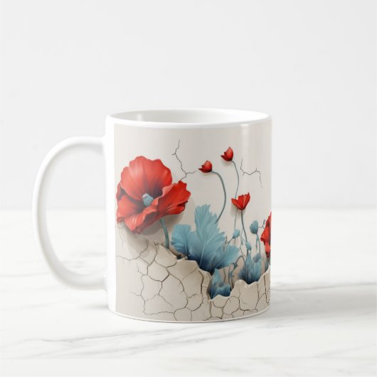 3D Floral Mug Kaffeetasse (Links)