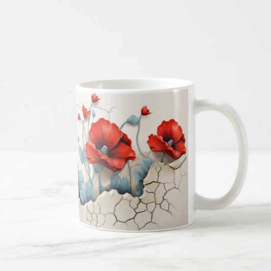 3D Floral Mug Kaffeetasse (Rechts)
