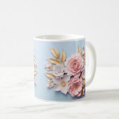 3D Floral Mug Kaffeetasse (VorderseiteRechts)