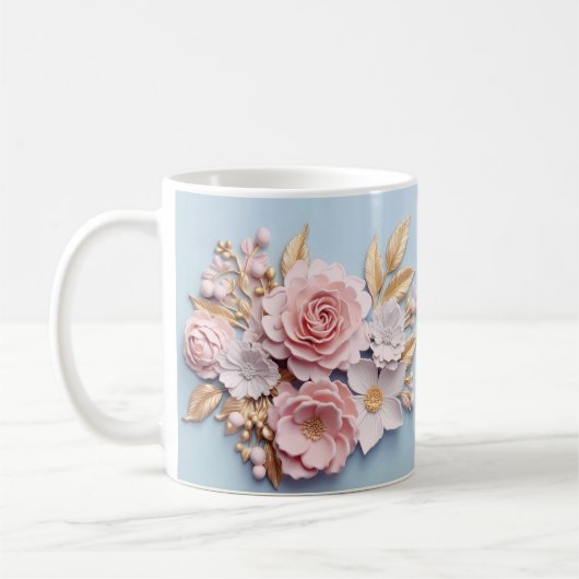 3D Floral Mug Kaffeetasse (Links)