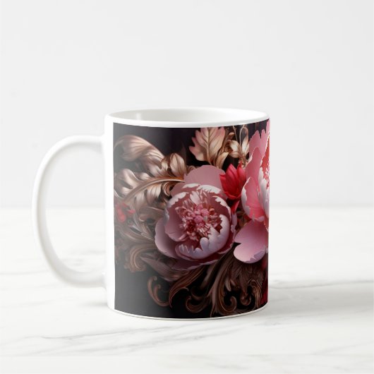 3D Floral Mug Kaffeetasse (Links)