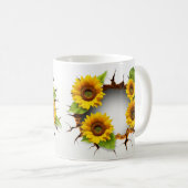 3D Floral Mug Kaffeetasse (VorderseiteRechts)