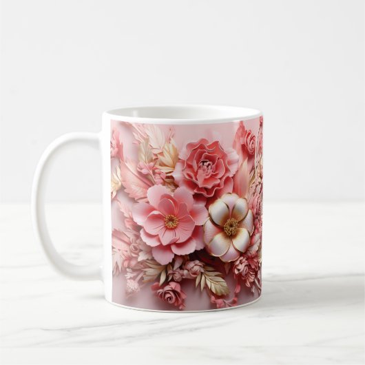 3D Floral Mug Kaffeetasse (Links)