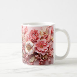 3D Floral Mug Kaffeetasse