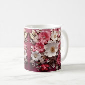 3D Floral Mug Kaffeetasse (VorderseiteRechts)