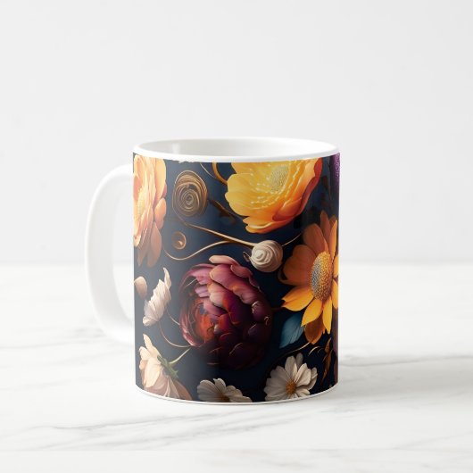 3D Floral Mug Kaffeetasse (Vorderseite Links)
