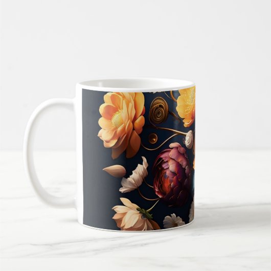 3D Floral Mug Kaffeetasse (Links)