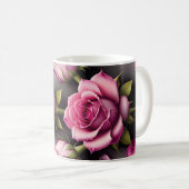 3D Floral Mug Kaffeetasse (VorderseiteRechts)