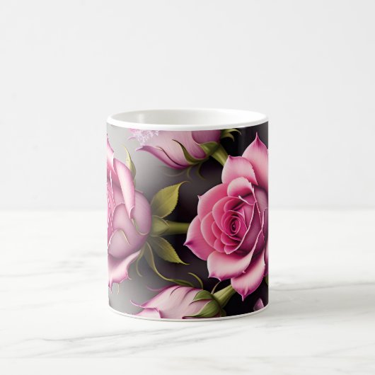 3D Floral Mug Kaffeetasse (Mittel)