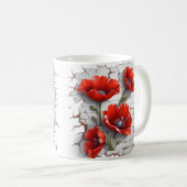 3D Floral Mug Kaffeetasse (VorderseiteRechts)