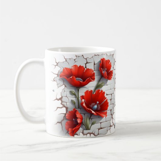 3D Floral Mug Kaffeetasse (Links)