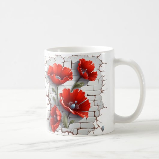 3D Floral Mug Kaffeetasse (Rechts)