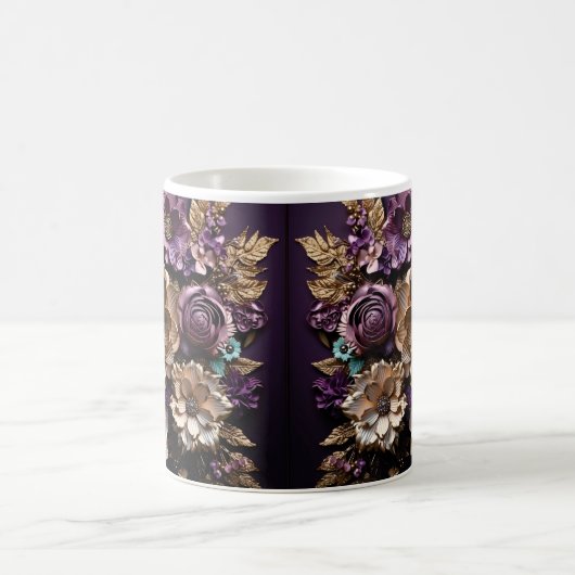 3D Floral Mug Kaffeetasse (Mittel)
