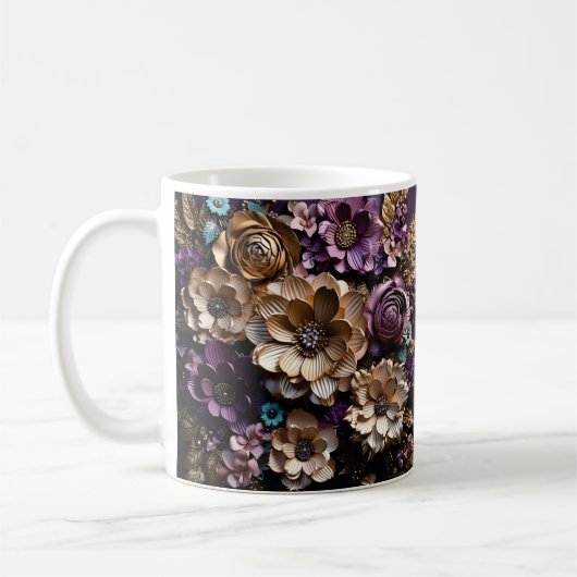 3D Floral Mug Kaffeetasse (Links)