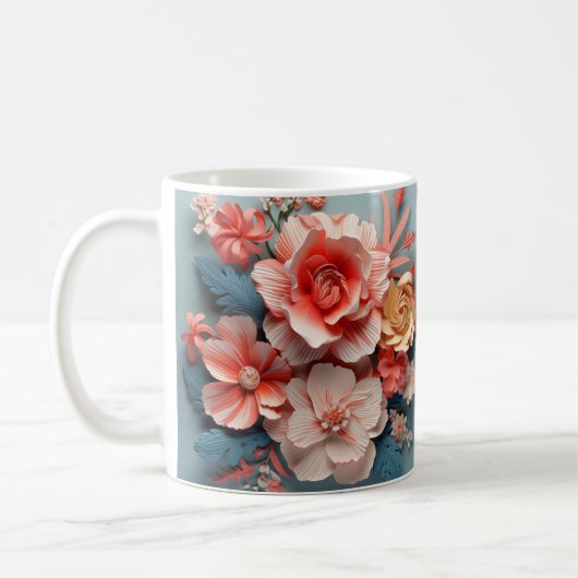 3D Floral Mug Kaffeetasse (Links)
